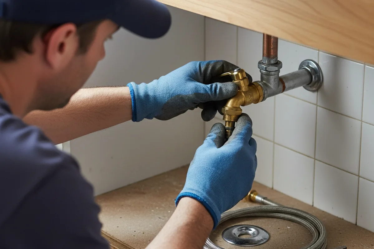 Shutoff valve and fitting work during Emergency Plumbing in Leonard