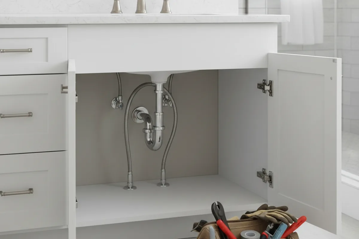 Finished fixture set after Gas Line Repair in Leonard